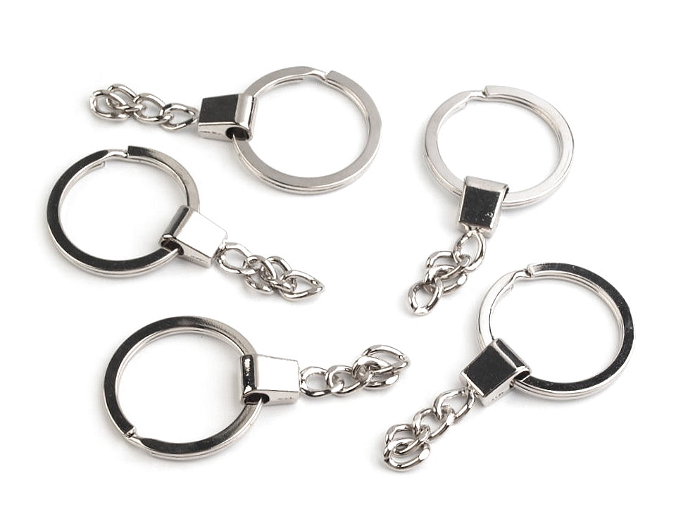 Key Ring with Chain Ø30 mm | STOKLASA Haberdashery and Fabrics