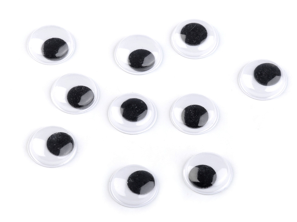 2000pc Wiggle Eyes Black 6mm -13mm Small Plastic Round Moving Googly Eyes  Craft