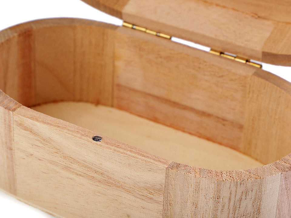 DIY / Unfinished Wood Craft Box with Lid STOKLASA Haberdashery