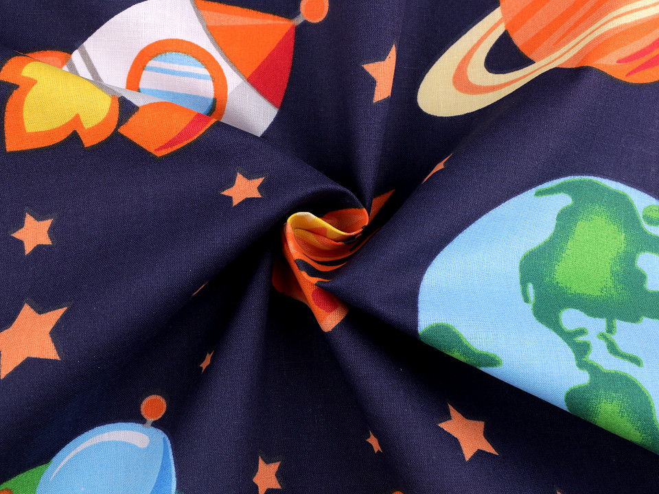 Cotton Fabric Universe STOKLASA Haberdashery and Fabrics