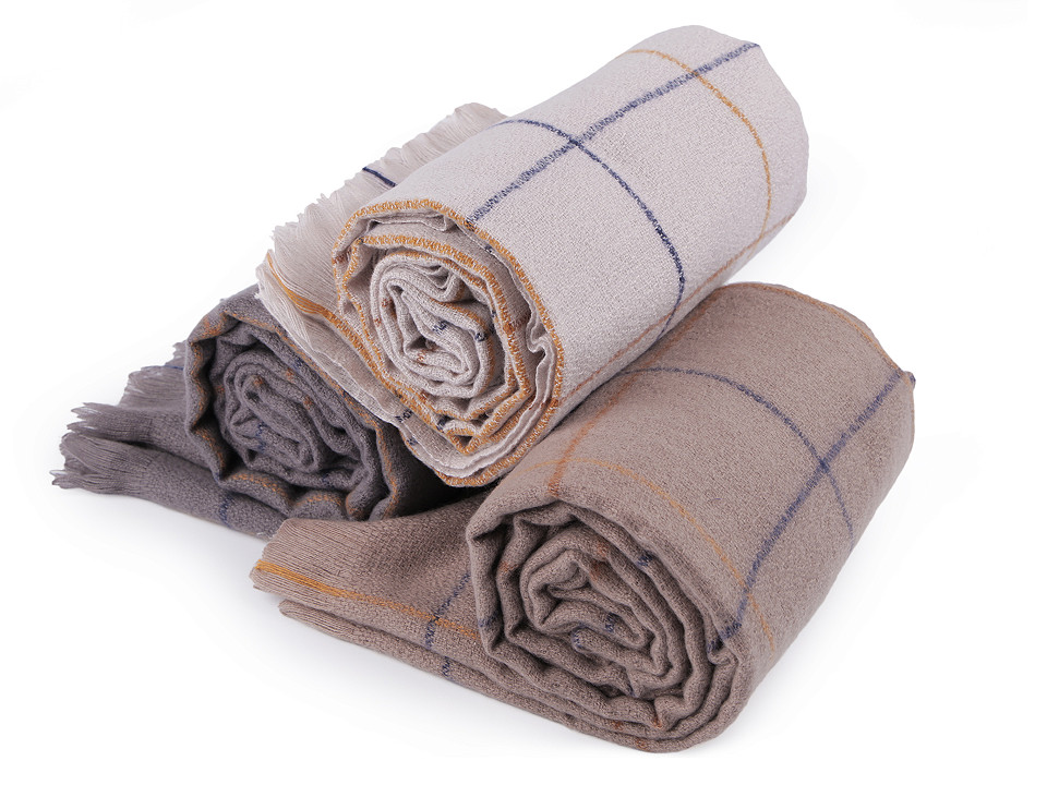 Châle / Étole En Viscose TITTO ACCESSORIES - 180x100 Cm - Couleur Gris-bleu Pastel - Neuf Avec étiquettes
