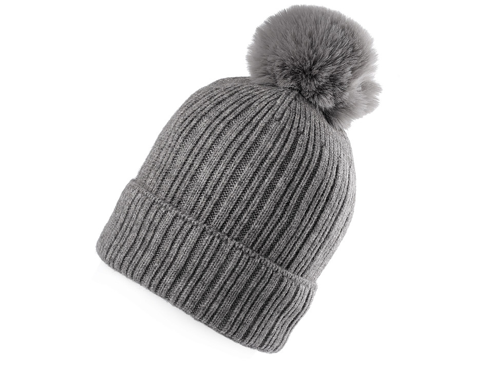 Bonnet D'hiver Unisexe Avec Pompon - Tricot épais Et Chaud - Taille Unique (adulte) - Plusieurs Coloris (rose, Rouge, Bleu Marine, Noir)