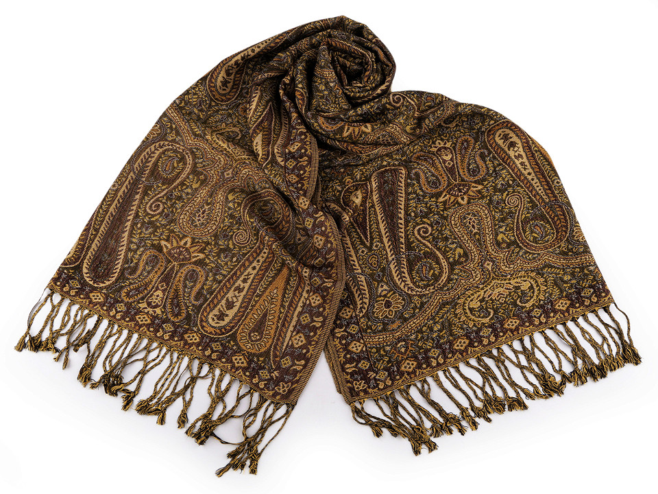 Scarf / shawl oriental paisley 70x180 cm | STOKLASA Haberdashery
