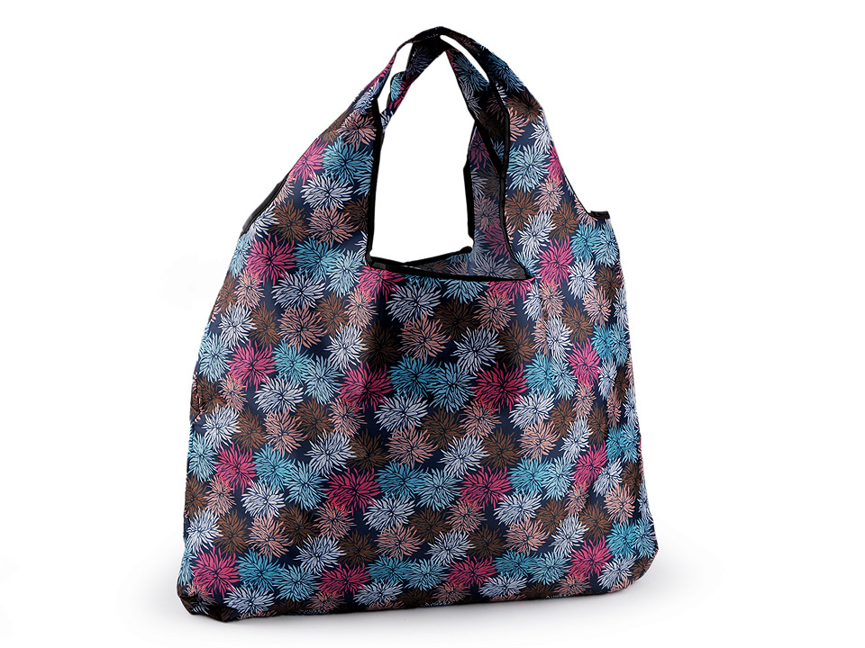 Sac Shopping Pliable En Wax Africain - Rouge, 44x48 Cm, Pratique Et Coloré