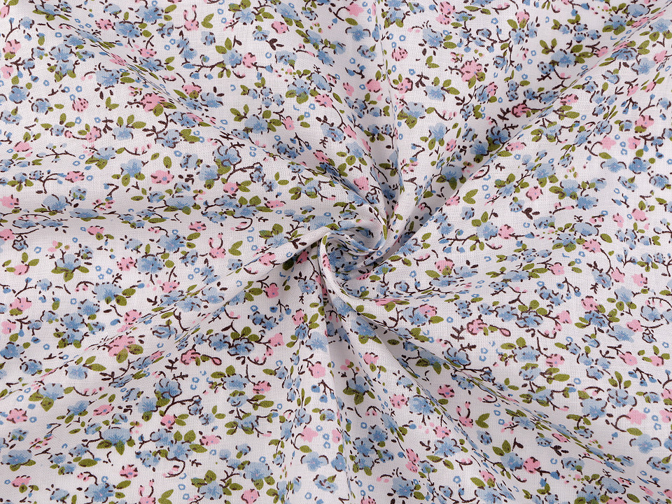 Cotton fabric, small flowers | STOKLASA Haberdashery and Fabrics