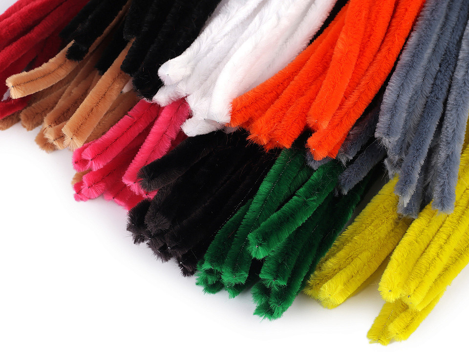 Fuzzy Chenille Wire Sticks Ø10 mm, length 30 cm | STOKLASA Haberdashery ...