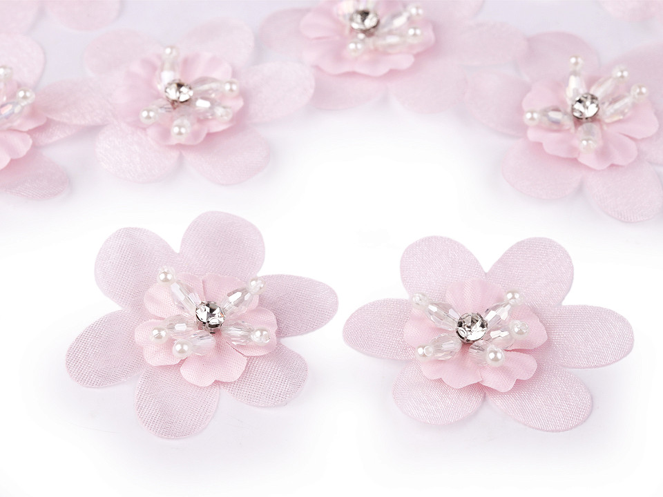 XDGBGFN 100 fiori sparsi in 14 colori multifunzionali, fiori in tessuto in miniatura, per cucito, vestiti, cappelli, borse, scarpe, decorazioni fai da te