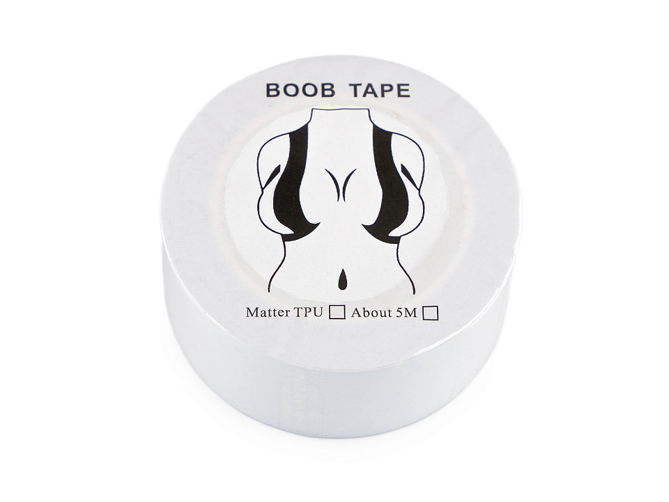 Boob tape páska na prsa samolepicí šíře 2,5 cm transparent